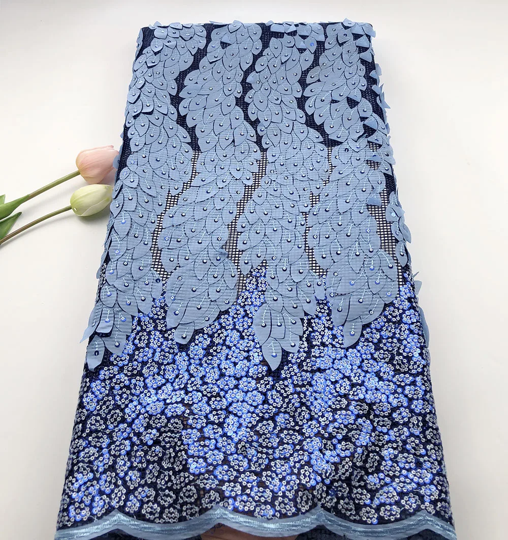 Французская кружевная ткань 2020 Высокое качество африканская с блестками