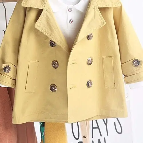 Весенне осенние пальто для маленьких мальчиков малышей двубортная ветровка в