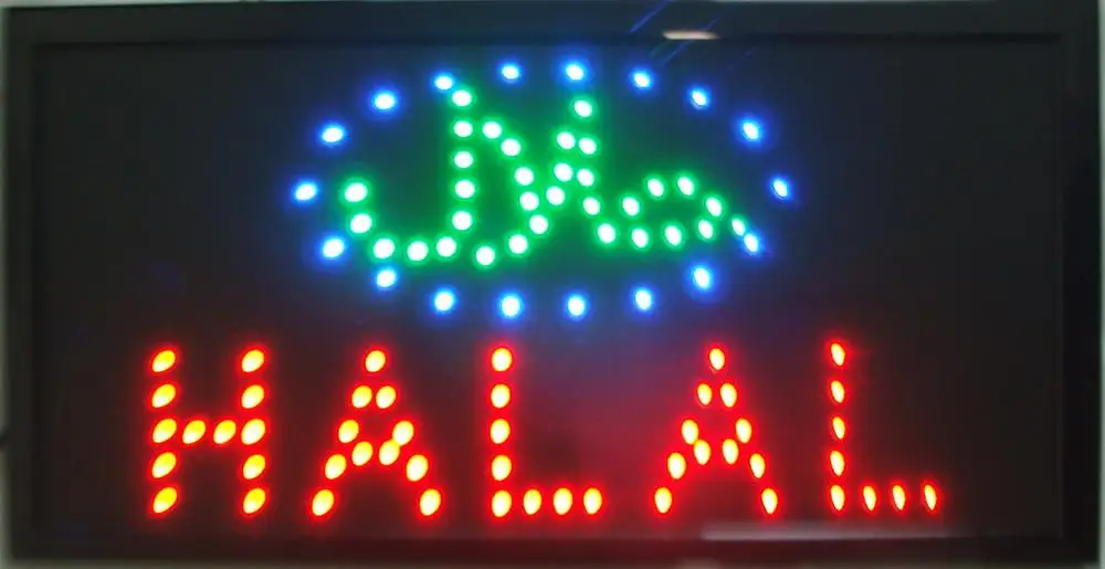 Halal Food Business Store Led Sign Special Offer Graphics 15mm Indoor Ultra Bright 10X19 Inch of Restaurant | Дом и сад