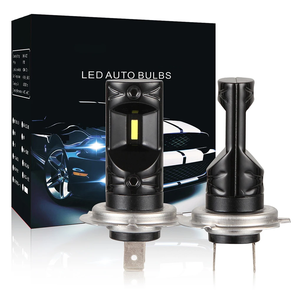 2 шт. Автомобильные светодиодные лампы 12 В H11 H8 H1 H7 6500K HID 50 Вт|Передние LED-фары для