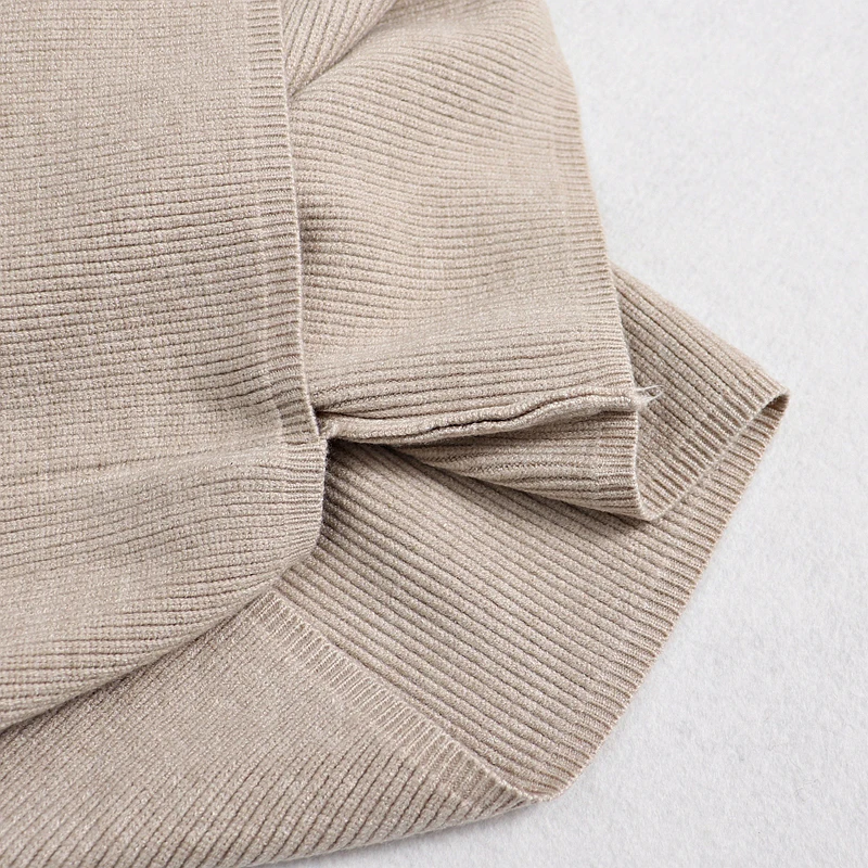 Женское длинное трикотажное платье GIGOGOU плотное теплое прямое платье-водолазка в