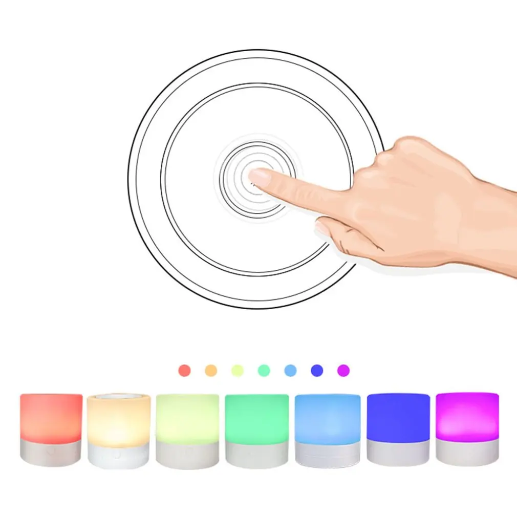

New LED Color Changing Cute Night Light Wake Up Light Smart Night Light Home Decor Touch Control Induction Smart Bedside Lamp