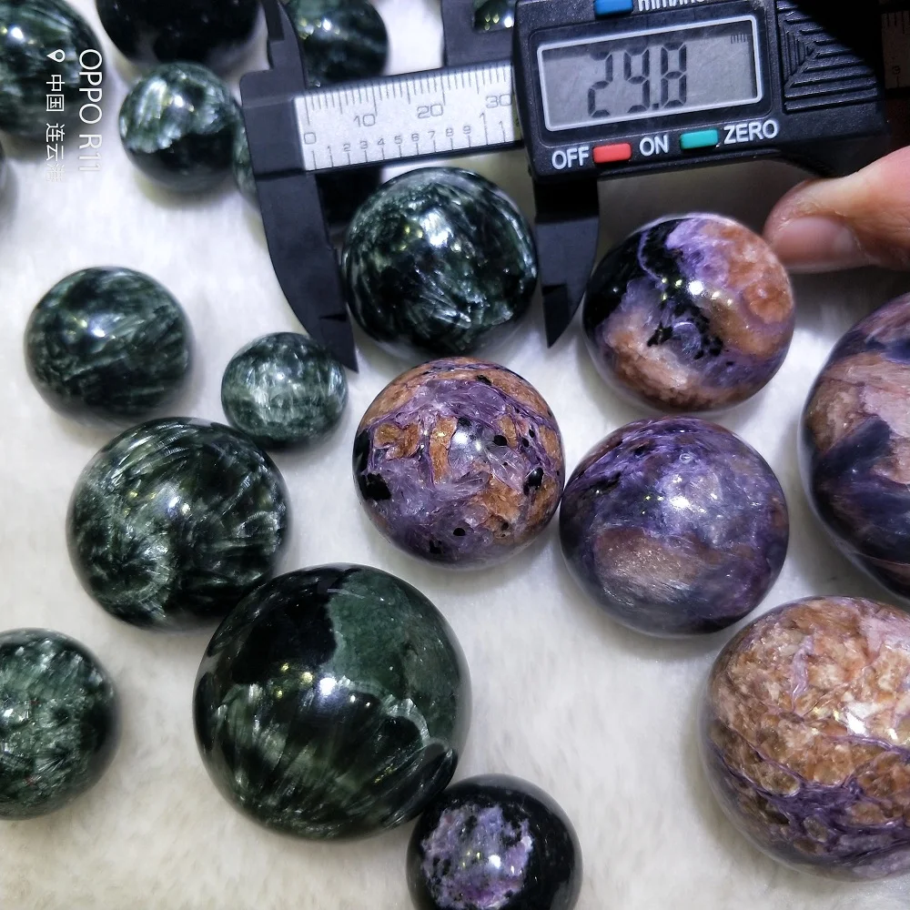 

Натуральный камень Charoite, кварцевый шарик, Серафинит, Хрустальная Сфера, энергетический подарок для украшения дома