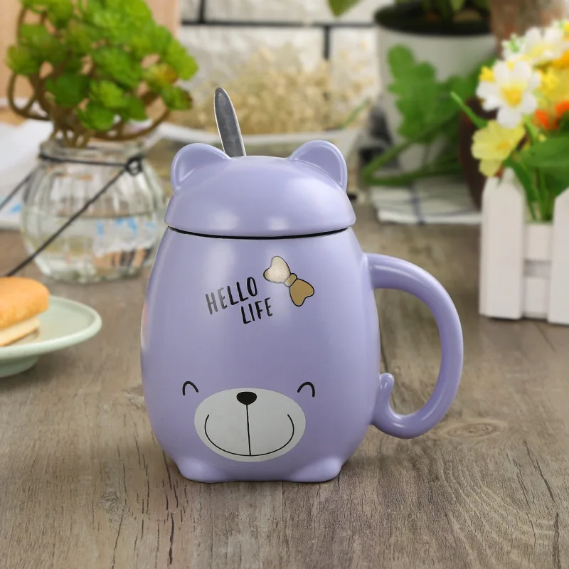 Оригинальные керамические кофейные кружки с милым мультяшным рисунком