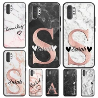 personalised initials personalized marble phone case for samsung s22 ultra s21 s20 fe s8 s9 s10 note 10 plus note 20 ultra cover