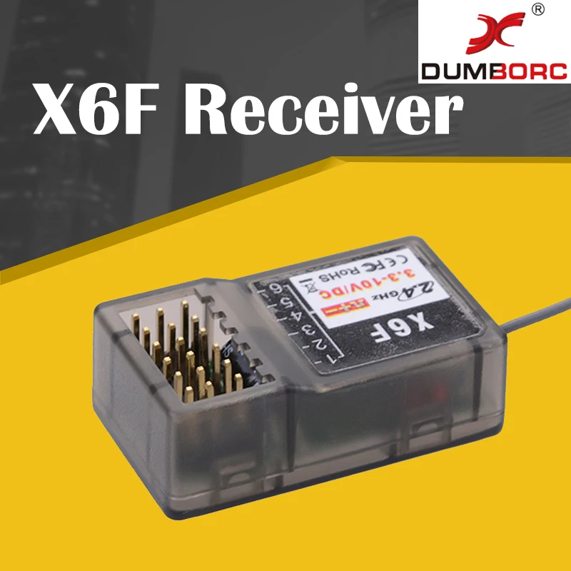 X6F DUMBORC X6F/X6FG 2,4G 6CH радиоприемник системы управления для Domborc RC X6 передатчик Радиоуправляемый автомобиль Лодка передатчик - Цвет: X6F
