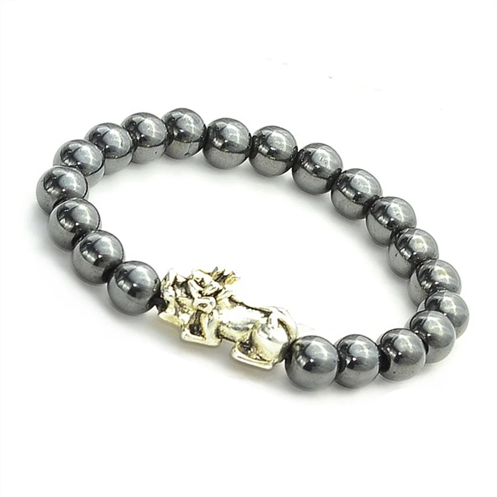 Эластичный браслет фэн-шуй счастливое богатство исцеление мала Будда гематит