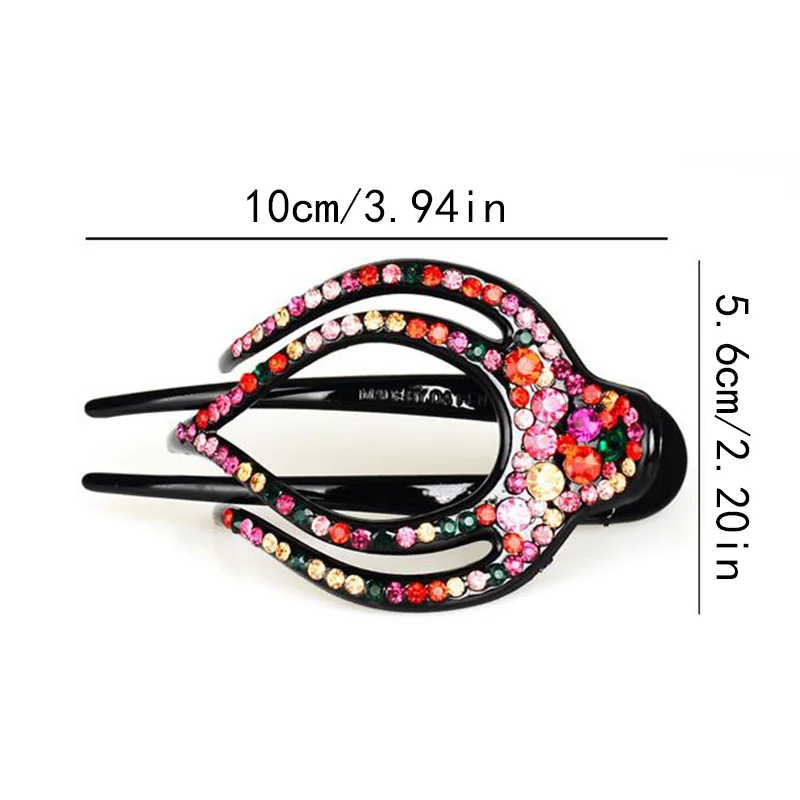 

Korean Rhinestone Hairpin for Women Hair Clamps Hair Clip Headdress Large Duckbill Hairclip Girls Hair Accessories