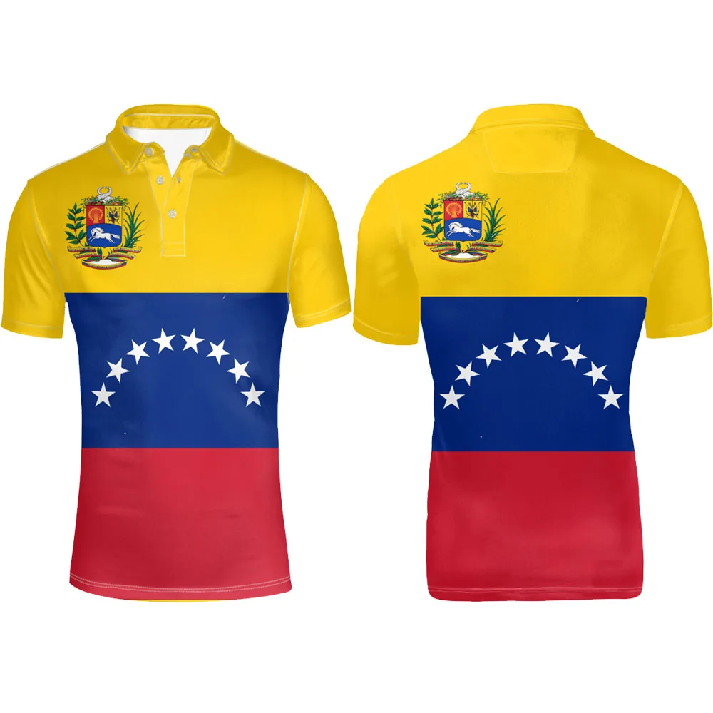 Рубашка-поло с индивидуальным номером и надписью Венесуэла |
