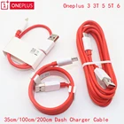 Оригинальный зарядный кабель Oneplus 6T для приборной панели, Usb-кабель типа C, красный, 35100200 см, кабель для зарядки и передачи данных для one plus65t53t3
