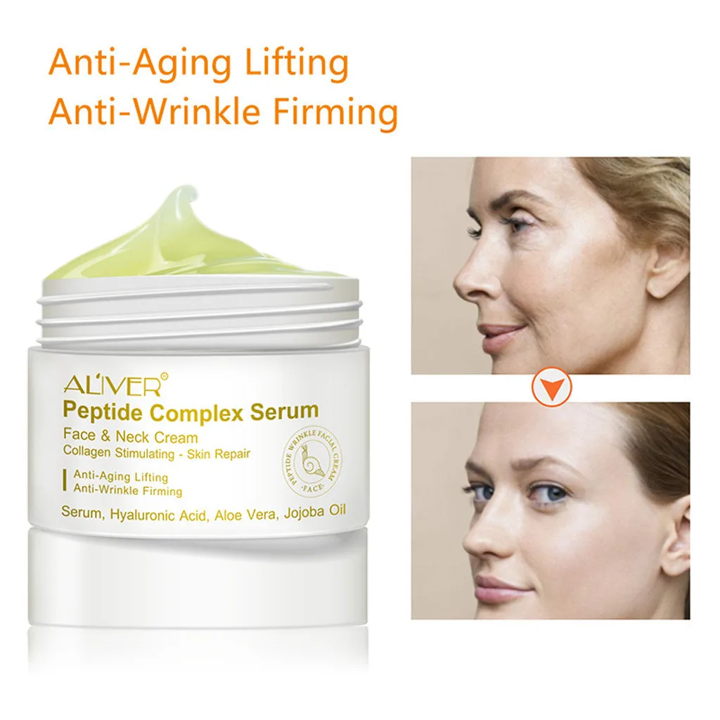 

Peptides Cream Anti-Wrinkle Remove Skin Tighten Whitening Moisturizer Face Cream Wrinkle Concealer Care Cream Skin Care #1227