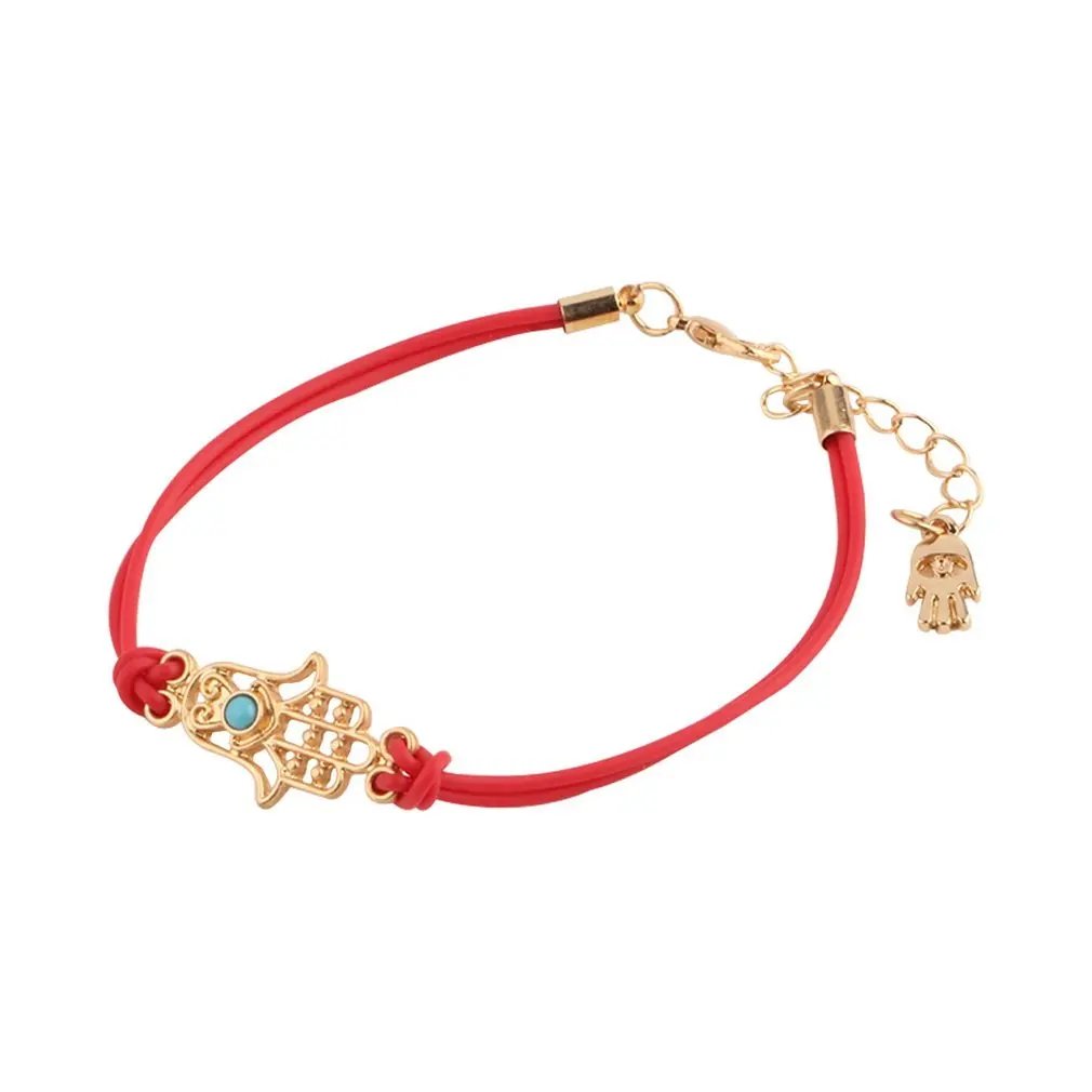 1 шт. модные ювелирные с золотым оттенком Шарм Хамса рука удачи сглаза веревка