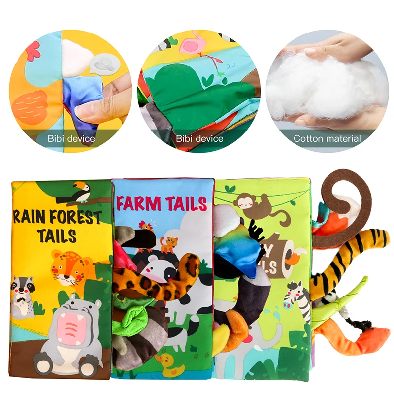 Beiens книжки для малышей развивающие детей игрушки новорожденных животно|Чтение| |