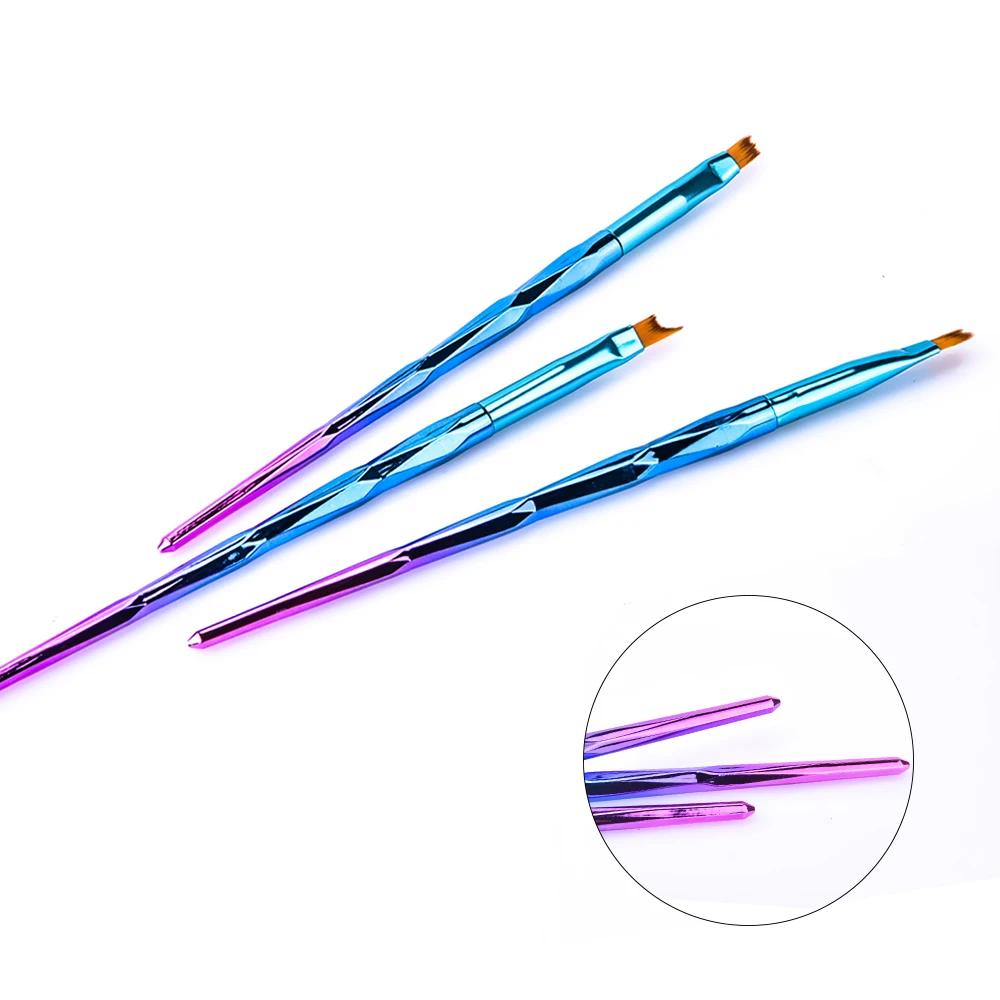 Профессиональный набор кистей для французского маникюра акриловые УФ гель