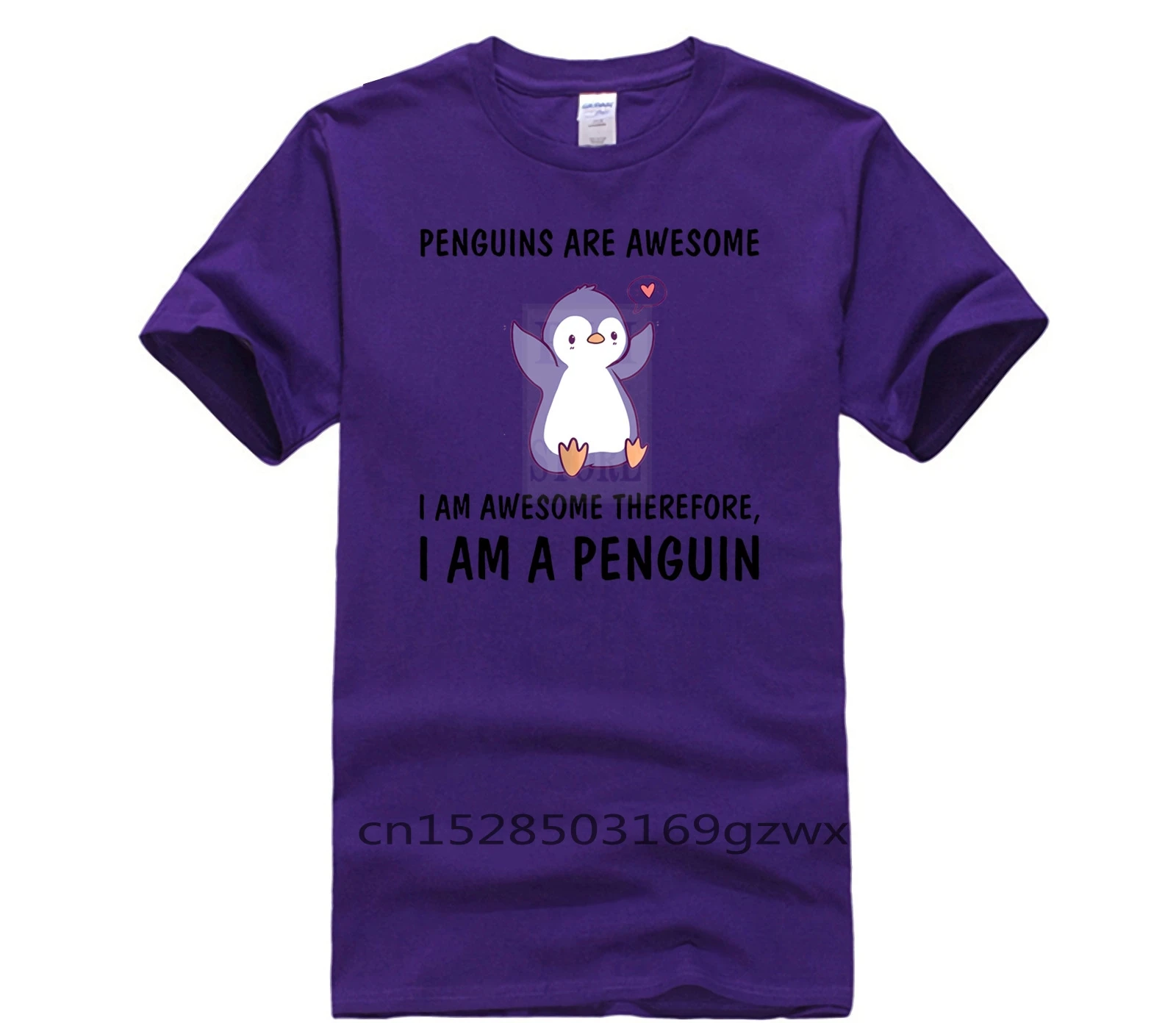 

Sports man's T shirt Penguins Are Awesome I Am Awesome 2019 Summer Fit Slim Men 100% Cotton Men's Sportswear T shirts