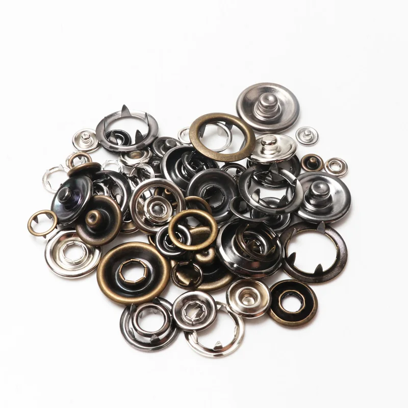 Metal Snaps for Baby Rompers - Prong Snap Buttons Fasteners with Buckle - 50 Sets (4pcs in 1 set) - Available in 7.5/9.5/11mm Sizes. image 3