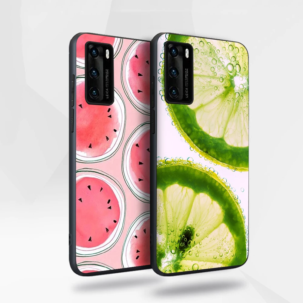 

Lemon Watermelon Case for Huawei P40 P30 20 Honor 30 20 10 30S Mate 40 30 20 Lite Pro P Smart Plus 2019 Soft Silicone TPU Fundas