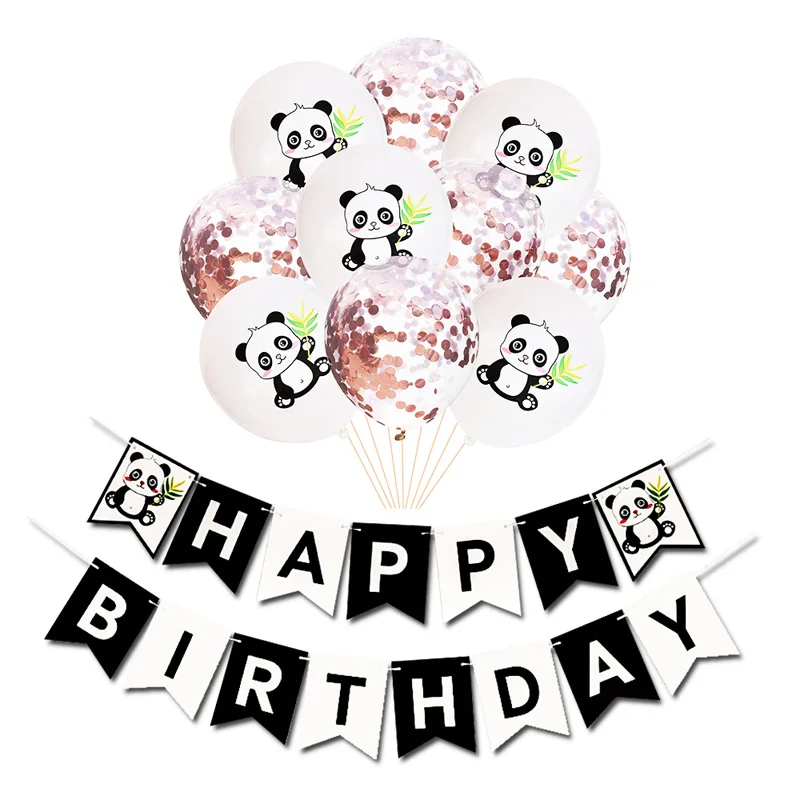 Симпатичный надувной шар шарики с пандой 12 дюймов латексный черный для дня