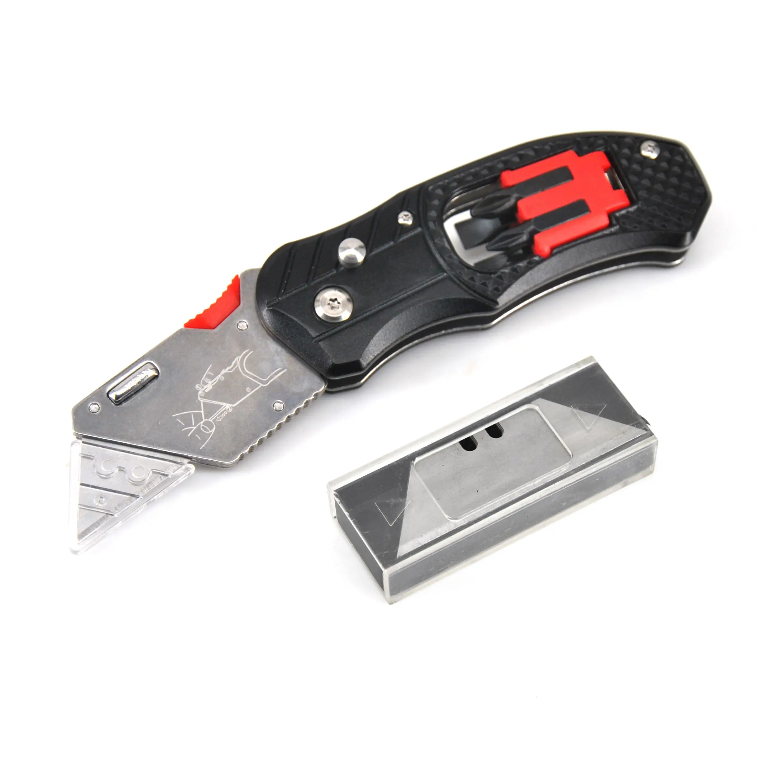 Складной нож для электриков, трубных работ, резки кабелей и карманных ножей, мультитул 6 в 1, многофункциональный с набором битов для отвёртки.