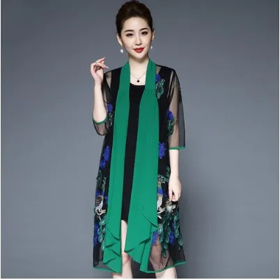 Офисные летние платья 2020 винтажное женское платье с цветочной вышивкой среднего