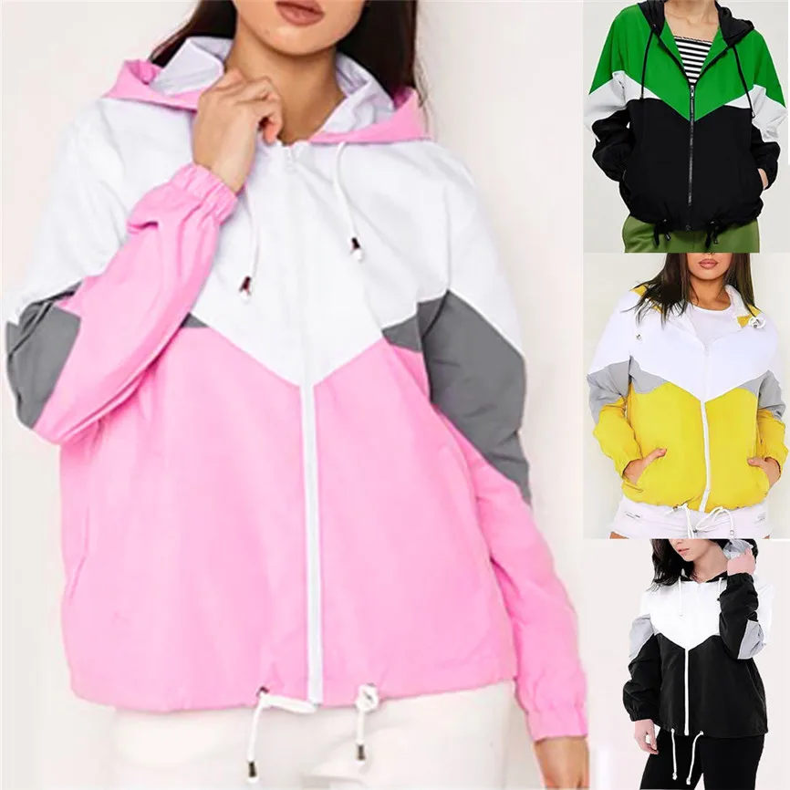 Женские куртки весна осень 2019 женские модные тонкие гидрокостюмы с длинными