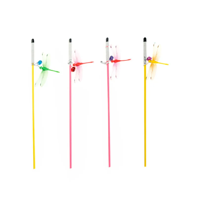 Игрушка для домашних животных плюшевый шар/стрекоза стержень перо палка