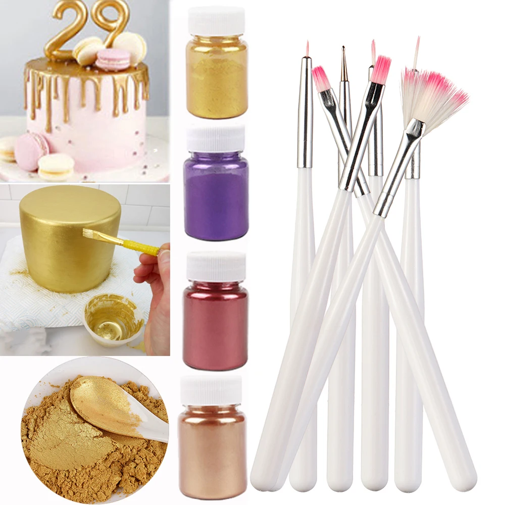 Кисть для рисования торта помадки съедобные блестки украшение порошка выпечки