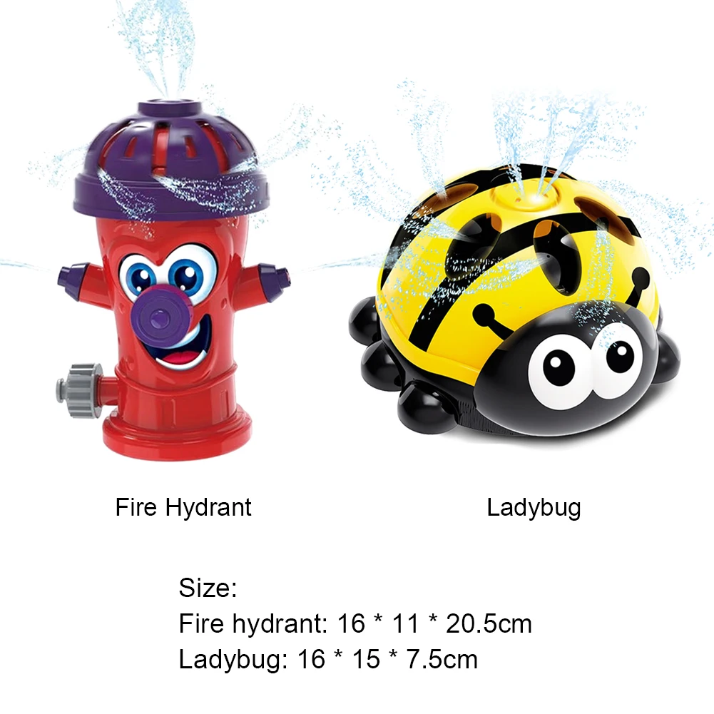 

Children and toddlers sprinklers summer ladybug fire hydrant sprinkler water toy yard outdoor water toy gift pool garden toy