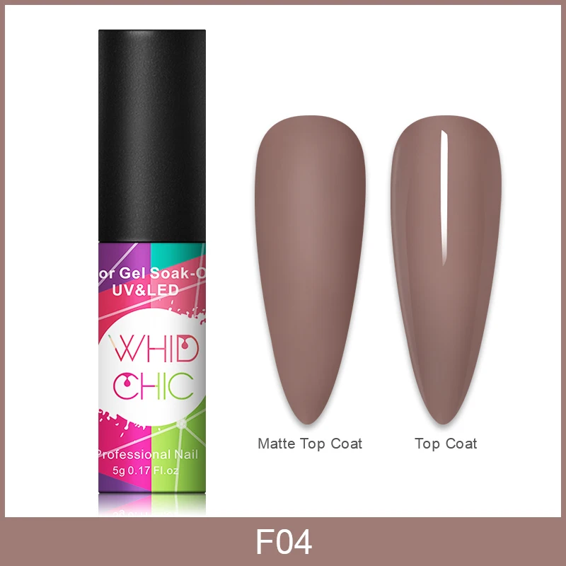 F04 WHID CHICL 1 бутылка 5 мл Цветной Гель-лак для ногтей Чистый Розовый Фиолетовый Синий стойкий УФ-лак для ногтей - Цвет: F04