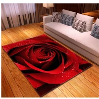 red rose 3d carpet girls bedroom rug home decor living room area rug dining room kitchen mat gaming carpets 100x150cm