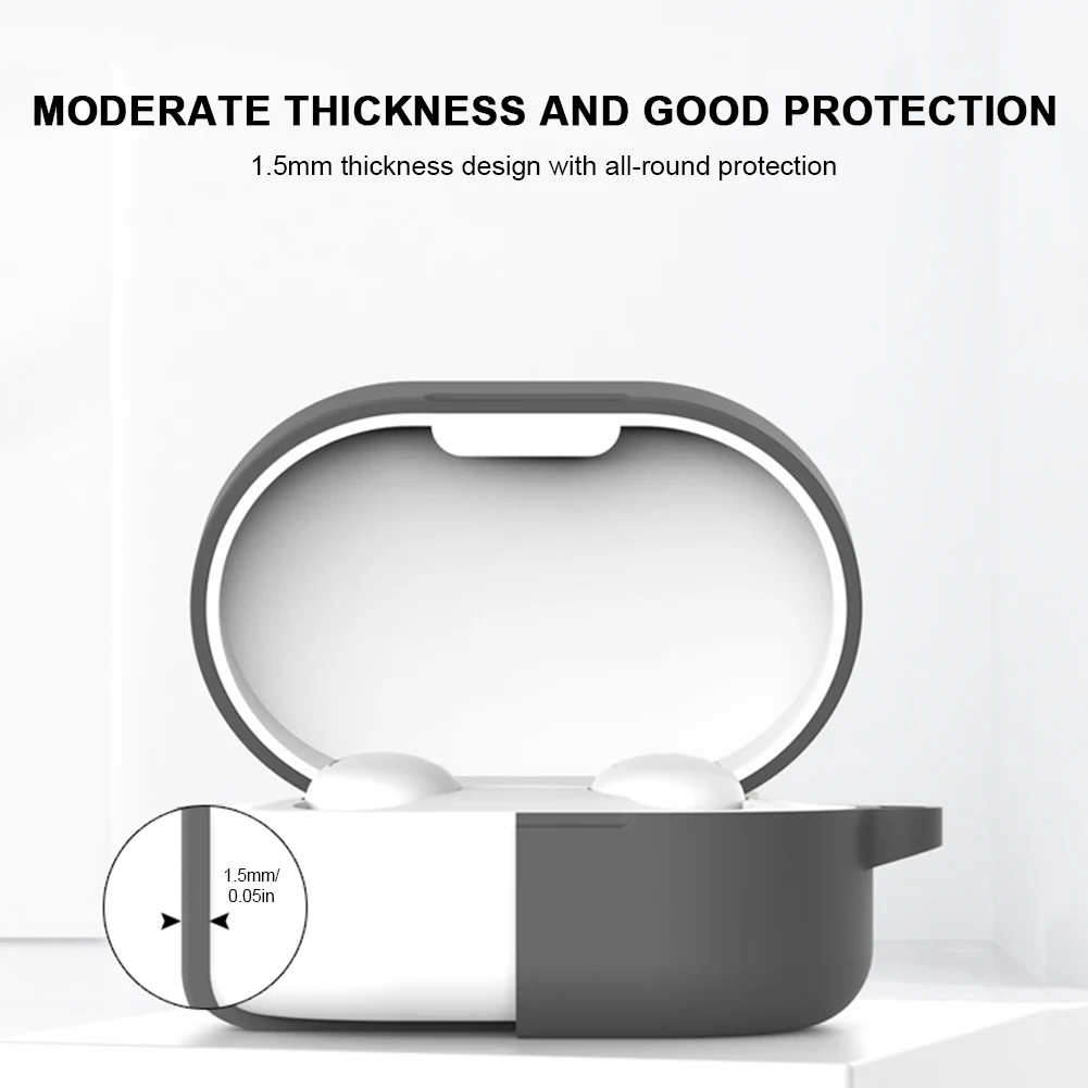 Силиконовый чехол для Redmi Mi AirDots беспроводные наушники мягкий из ТПУ Xiaomi Airdots