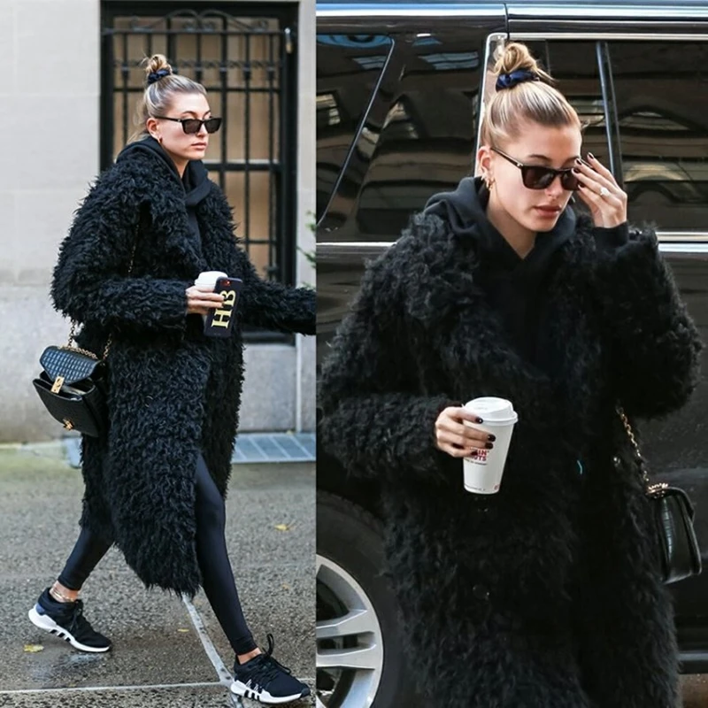 Женское пальто из искусственного меха премиум-класса женское плюшевое меховое