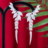 missvikki trendy diy feather cz original pendant earrings for women girl daily high quality japanese korean gothic accessories