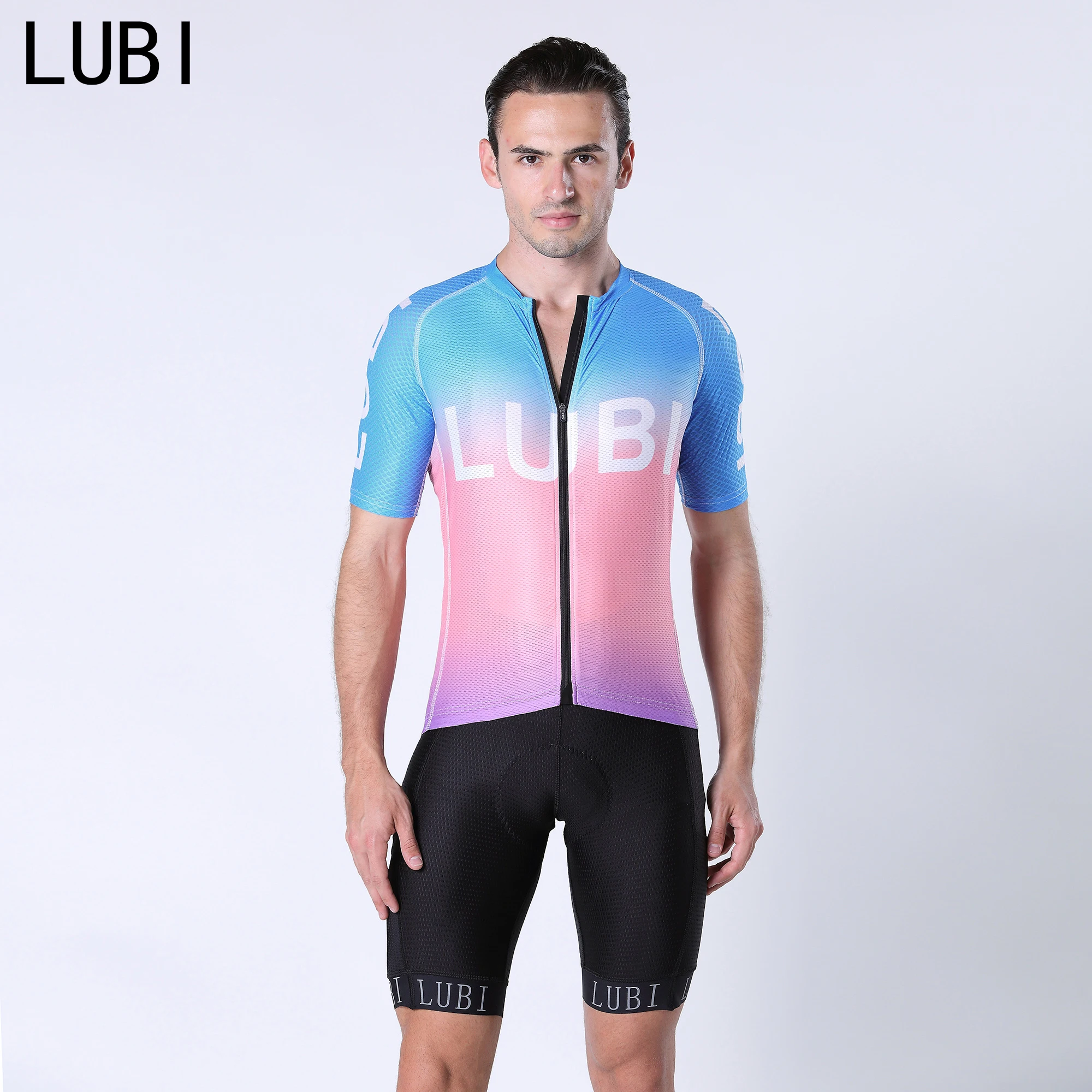 LUBI Мужской комплект для велоспорта Летний комбинезон шорты Джерси костюм Pro