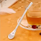 304 нержавеющая сталь для напитков соломенная чайная и кофейная ложка фильтр ложка перемешивание ложка охрана окружающей среды посуда