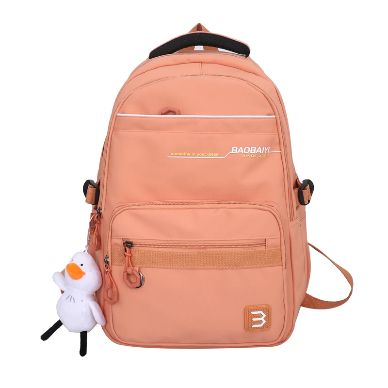 

Вместительные женские сумки из ткани Оксфорд, однотонный школьный ранец для отдыха, милый женский рюкзак люкс