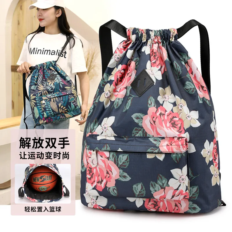 

New printed nylon cloth bag, large-capacity outdoor travel commuter bag, trendy ladies backpack, all-match travel bag