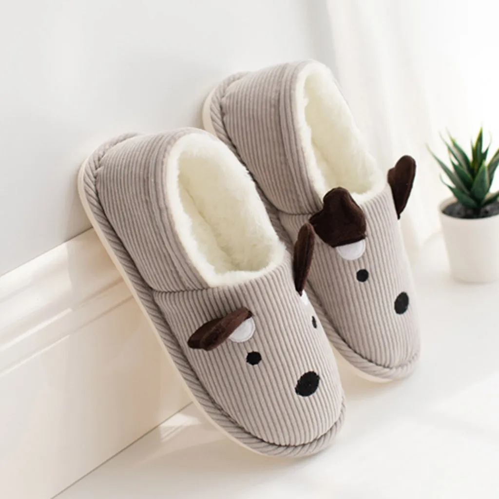 women shoes Warm Winter Slippers Indoor Home slippers Mute Cute shoes woman Soft Plush Ball Women Interior warm pantoufle femme