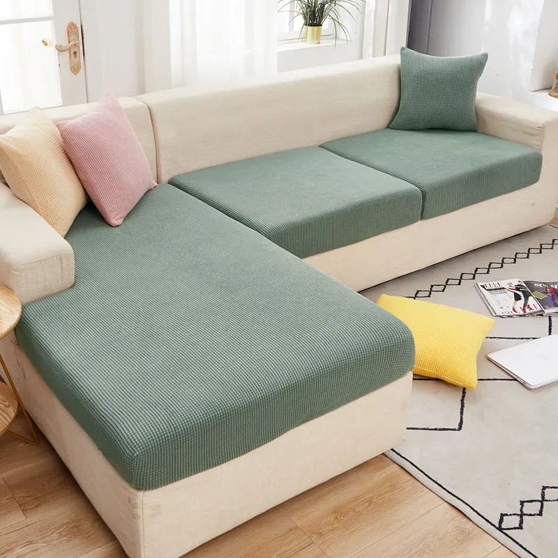 

Плотный чехол для дивана, защитный жаккардовый однотонный чехол для дивана в гостиную, чехол для углового дивана, чехол L-образной формы