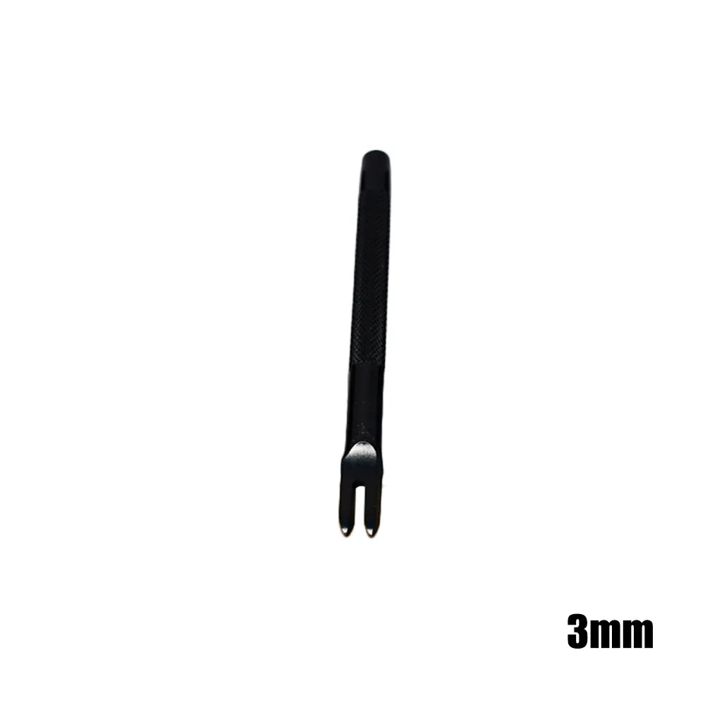 black 3mm 2 tooth Кожаная фурнитура перфорационный инструмент 1/2/4/6 зубец Hole кроя прошитой расстояние между отверстиями буровая установка DIY кожа ремесленных инструментов - Цвет: black 3mm 2 tooth