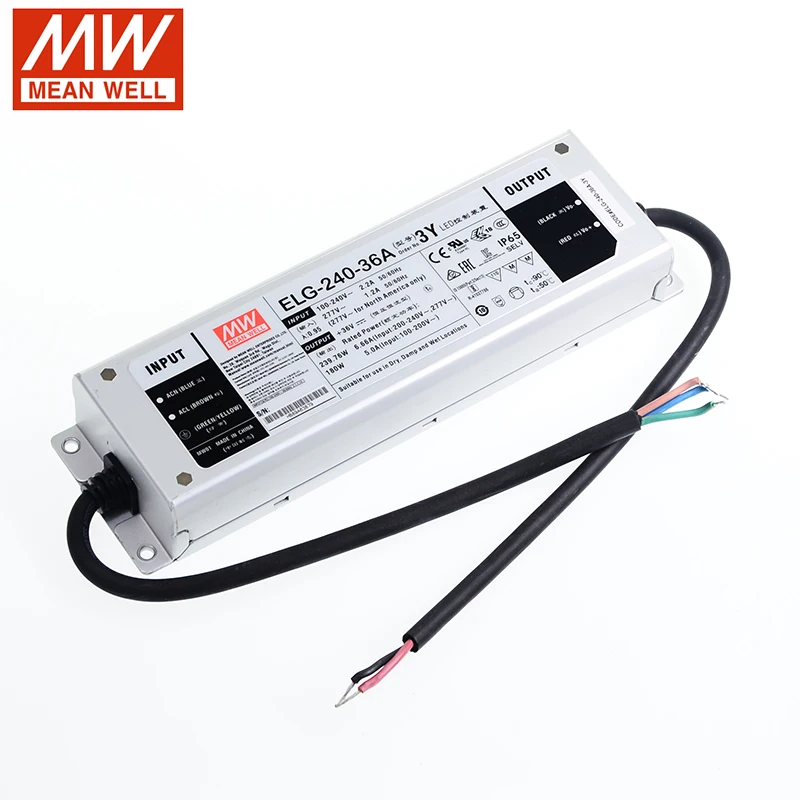 Светодиодный источник питания Meanwell светодиодный драйвер PFC от 240 Вт 36 В 110 В/220