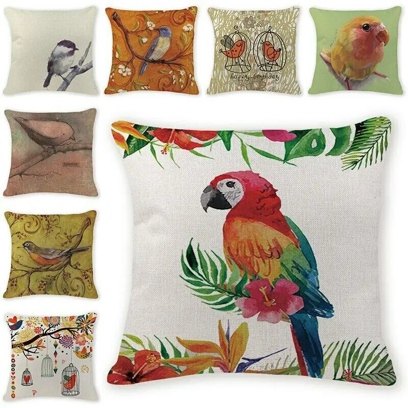 Мультфильм милый чехол для подушек с изображением птиц диван автомобиль