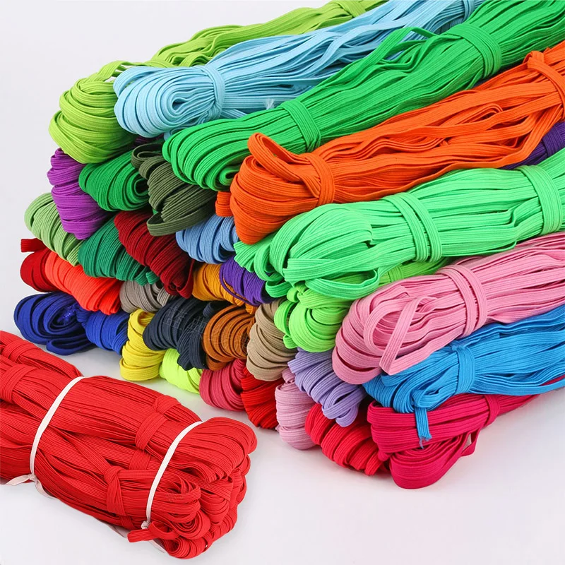 

New 10Yards Mask Elastic Band Elastic Rubber Band Rope By Roll 0.6cm Hair Band Thin Headbands Hair Accessories DIY Accessory