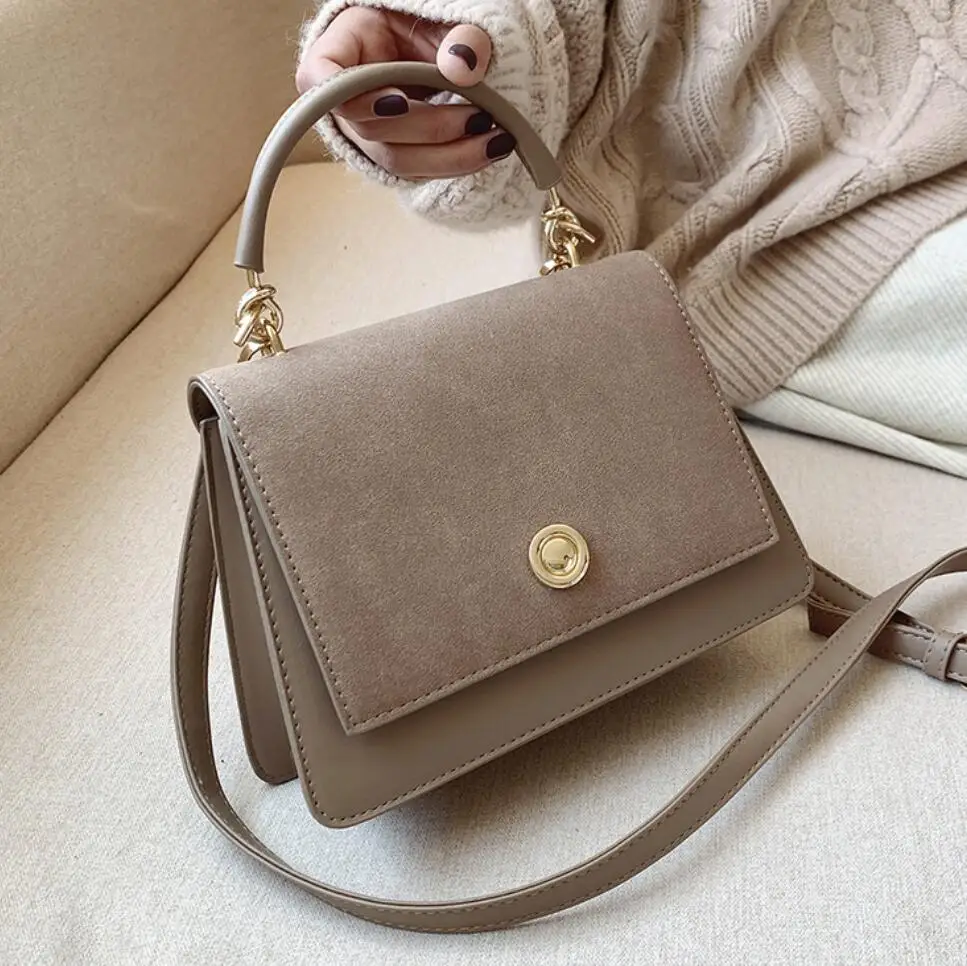 

Vintage Square Tote bag 2021 Fashion New high quality Matte PU leather Women's Designer Handbag Small Shoulder Messenger Bag
