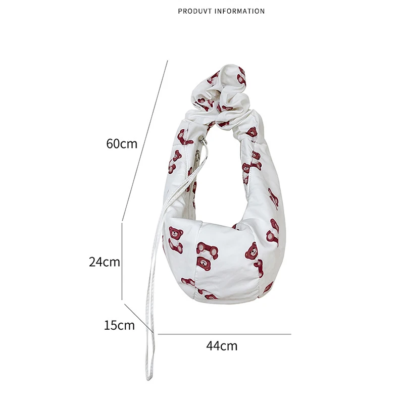 

YIFANGZHE Crossbody Bag Women Summer Soft Nylon Shoulder Rucksack Lovely Bear Print Strap Adjustment Hobo Bolso Verano