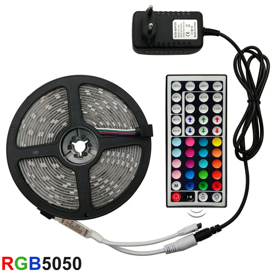 

Светодиодная ленсветильник 5050 SMD 2835 5 м 10 м 12 В постоянного тока, водонепроницаемая светодиодная лампа RGB, Диодная лента, Гибкий контроллер + а...