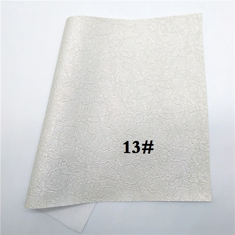 Glitterwishcome 21X29 см A4 размер винил для бантов кружево тиснение искусственная ткань, синтетическая искусственная кожа листы для бантов, GM608A - Цвет: 13