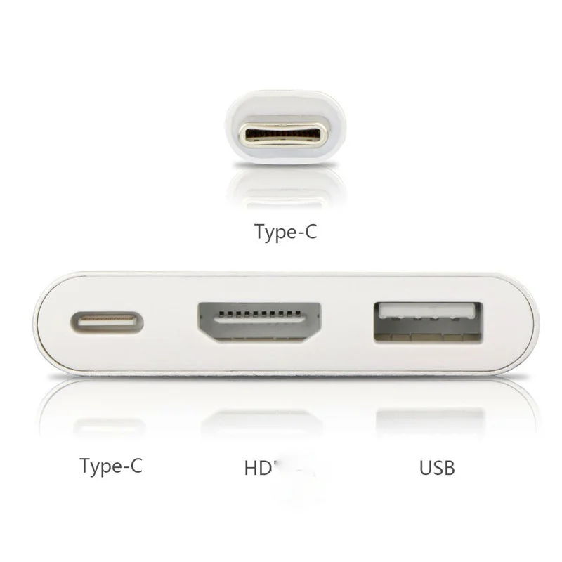 BASIX Usb Type C концентратор адаптер 3 в 1 USB к HDMI совместимый USB3.0 Женский с зарядным