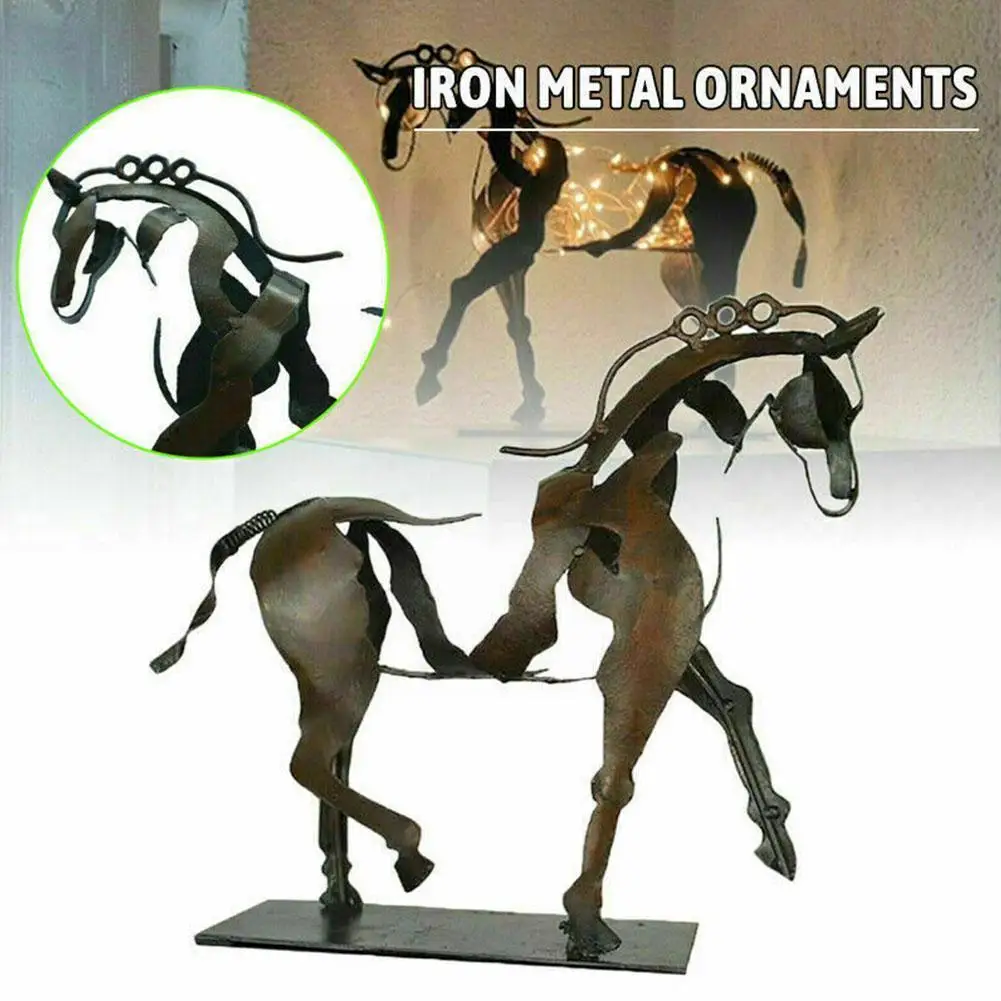 Скульптура 3d лошадь украшение светящиеся несветящиеся кованые металлические