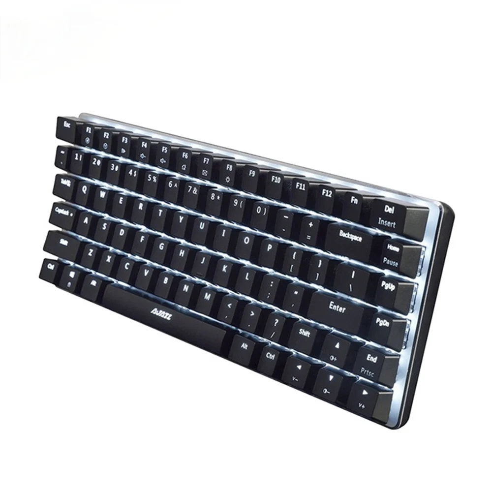 

HOT For PC Games with Ergonomic Cool LED Backlit NEW 2021 Mechanical Gaming Keyboard Blue Switch 82 Keys Wired Keyboard